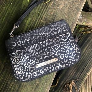 Express leopard print wristlet